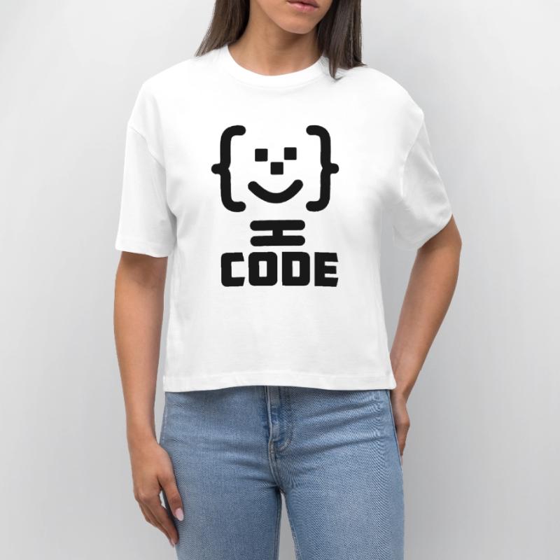 Hauptprogrammierer-Code-Logo mit Text CODE Stanley/Stella Frauen Boxy Bio-T-Shirt Nova