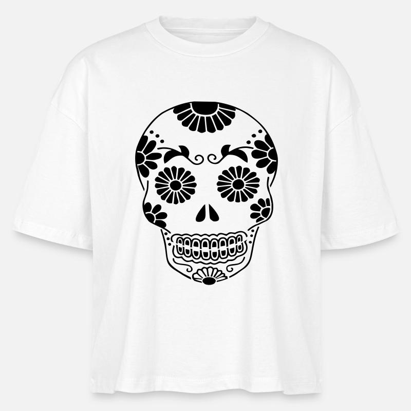 Schädel - Stanley/Stella Frauen Boxy Bio-T-Shirt Nova - Weiß