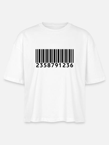 Print EAN Code - Stanley/Stella Frauen Boxy Bio-T-Shirt Nova - Weiß