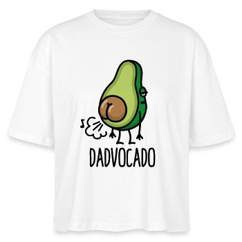 Dadvocado funny farting avocado dad fart daddy - Stanley/Stella Nova Women’s Boxy Organic T-Shirt - white - Front - Anna (173cm)
