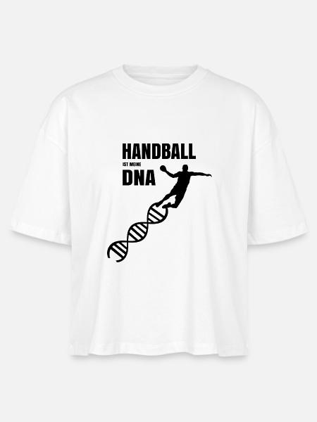 Handball ist meine DNA - Stanley/Stella Frauen Boxy Bio-T-Shirt Nova - Weiß
