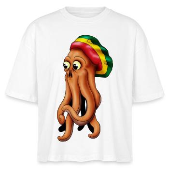 rasta cthuhlu pieuvre - T-shirt bio NOVA Stanley/Stella Femme - blanc - Devant - Anna (173cm)