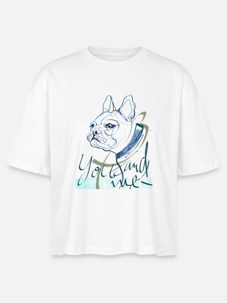 Frenchie - Stanley/Stella Frauen Boxy Bio-T-Shirt Nova - Weiß