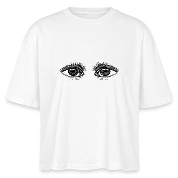 Yeux doux avec des cils - T-shirt bio NOVA Stanley/Stella Femme - blanc - Devant - Anna (173cm)