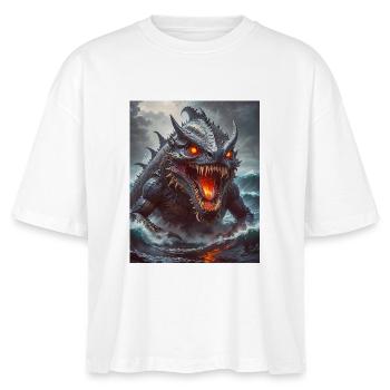 Akugyo Monstre marin démoniaque aux yeux brillants et r - T-shirt bio NOVA Stanley/Stella Femme - blanc - Devant - Anna (173cm)