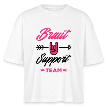 braut support team - Stanley/Stella Frauen Boxy Bio-T-Shirt Nova - Weiß - Vorne - Anna (173cm)