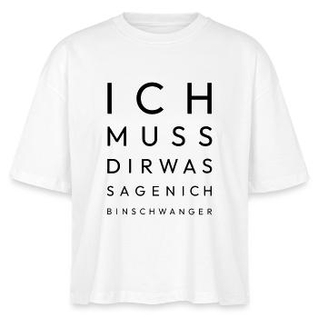 Schwangerschaft Sehtest - Stanley/Stella Frauen Boxy Bio-T-Shirt Nova - Weiß - Vorne - Anna (173cm)