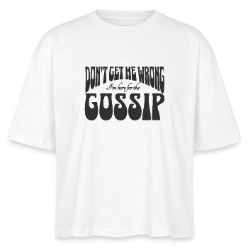 Don't get me wrong, I'm here for the gossip - Stanley/Stella Frauen Boxy Bio-T-Shirt Nova - Weiß - Vorne - Anna (173cm)
