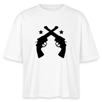 pistolets croisés - T-shirt bio NOVA Stanley/Stella Femme - blanc - Devant - Anna (173cm)