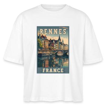 Découvrez Rennes en France Charmante ville française - T-shirt bio NOVA Stanley/Stella Femme - blanc - Devant - Anna (173cm)