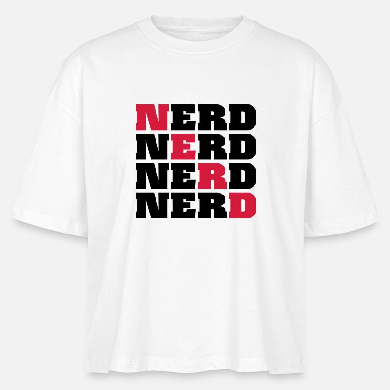 Nerd - Stanley/Stella Nova Women’s Boxy Organic T-Shirt - white