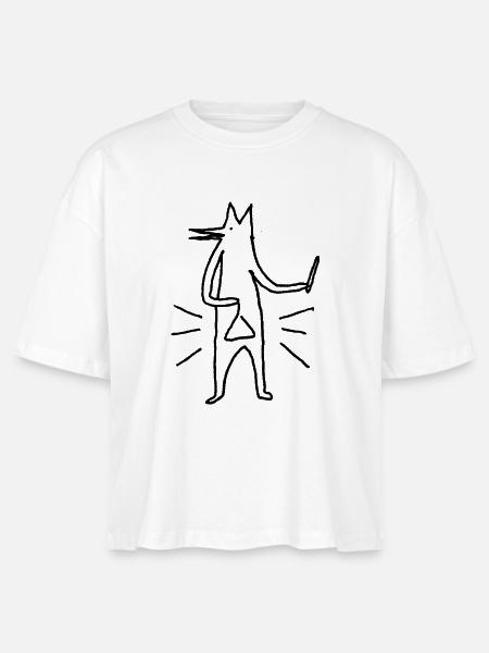 Little Triangle man - Stanley/Stella Frauen Boxy Bio-T-Shirt Nova - Weiß