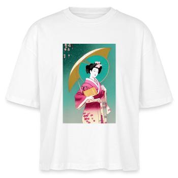 Geisha 2 - Stanley/Stella Nova Women’s Boxy Organic T-Shirt - white - Front - Anna (173cm)