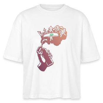 Royal Vape Mist - Stanley/Stella Nova Women’s Boxy Organic T-Shirt - white - Front - Anna (173cm)