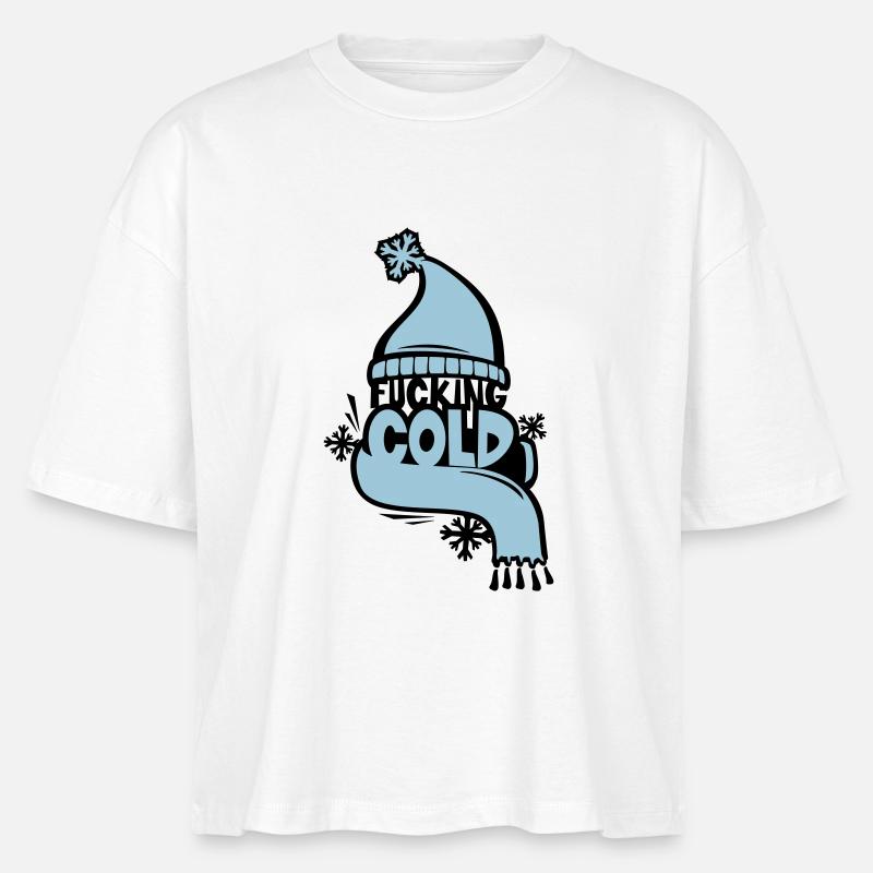 fucking cold - Stanley/Stella Nova Women’s Boxy Organic T-Shirt - white