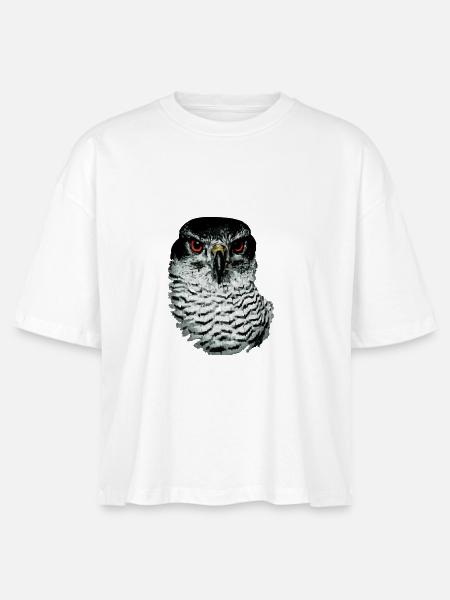 Greifvogel-01 - Stanley/Stella Frauen Boxy Bio-T-Shirt Nova - Weiß
