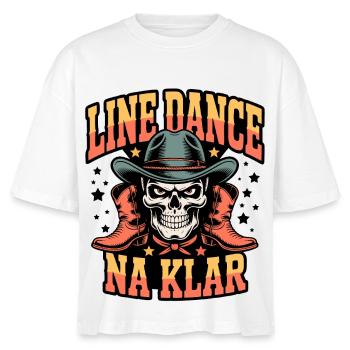 Line Dance Schädel Rodeo - Stanley/Stella Frauen Boxy Bio-T-Shirt Nova - Weiß - Vorne - Anna (173cm)