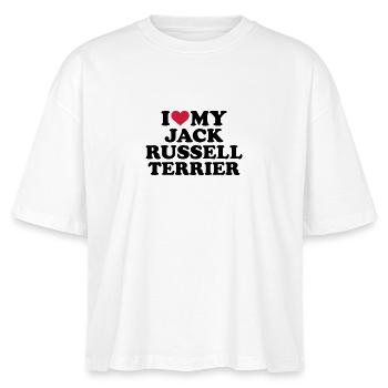 Jack Russell - Stanley/Stella Frauen Boxy Bio-T-Shirt Nova - Weiß - Vorne - Anna (173cm)