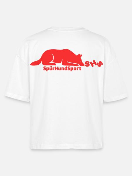 SHS Logo rot - Stanley/Stella Frauen Boxy Bio-T-Shirt Nova - Weiß