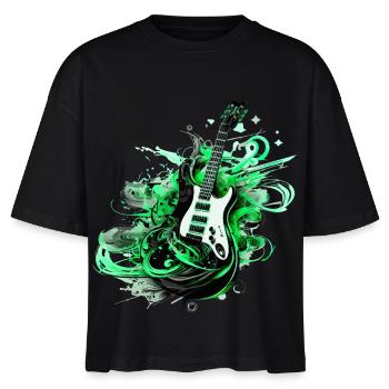 Electric Guitar Guitar Guitarist Music Instrument Rock - Stanley/Stella Nova Women’s Boxy Organic T-Shirt - black - Front - Anna (173cm)