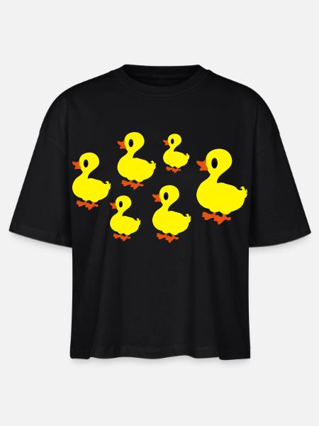 enten - Stanley/Stella Frauen Boxy Bio-T-Shirt Nova - Schwarz