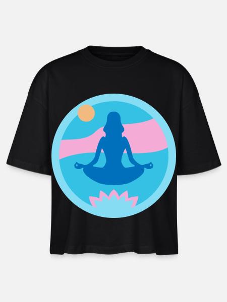 Yoga - Stanley/Stella Frauen Boxy Bio-T-Shirt Nova - Schwarz