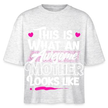 Mom mother - Stanley/Stella Nova Women’s Boxy Organic T-Shirt - heather white - Front - Anna (173cm)