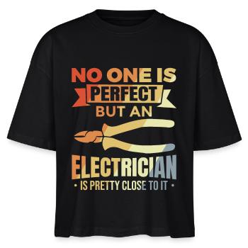 Elektriker Witz - Stanley/Stella Frauen Boxy Bio-T-Shirt Nova - Schwarz - Vorne - Anna (173cm)
