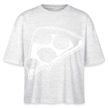 Pizza Drawing - Stanley/Stella Nova Women’s Boxy Organic T-Shirt - heather white - Front - Anna (173cm)