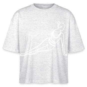 Fille de remise en forme - T-shirt bio NOVA Stanley/Stella Femme - blanc chiné - Devant - Anna (173cm)