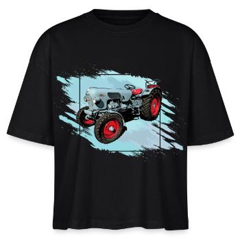 Der Tiger EM 235 - Stanley/Stella Frauen Boxy Bio-T-Shirt Nova - Schwarz - Vorne - Anna (173cm)