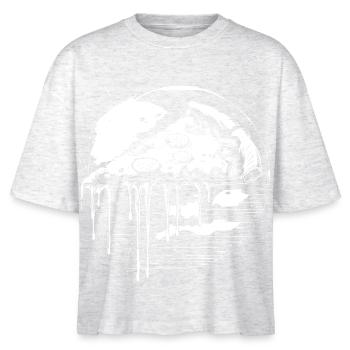Graphique de pizza - T-shirt bio NOVA Stanley/Stella Femme - blanc chiné - Devant - Anna (173cm)