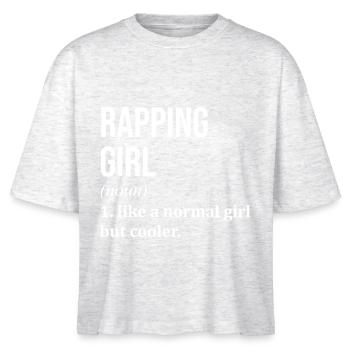 rappeur - T-shirt bio NOVA Stanley/Stella Femme - blanc chiné - Devant - Anna (173cm)