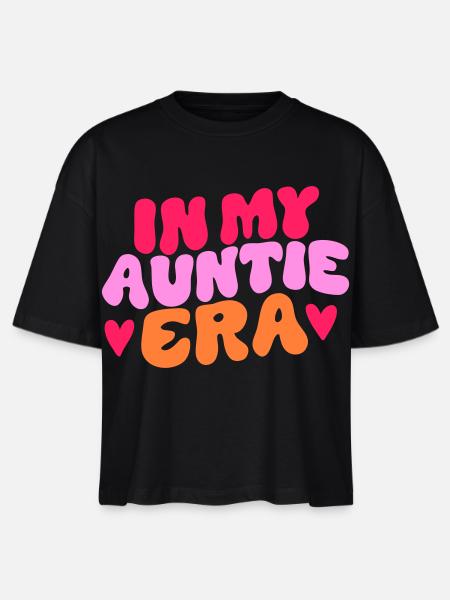 In My Auntie Era Statement - Stanley/Stella Frauen Boxy Bio-T-Shirt Nova - Schwarz