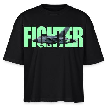 Fighter Tornado - Stanley/Stella Frauen Boxy Bio-T-Shirt Nova - Schwarz - Vorne - Anna (173cm)