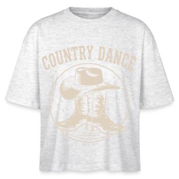 Country Dance Design - Stanley/Stella Nova Women’s Boxy Organic T-Shirt - heather white - Front - Anna (173cm)