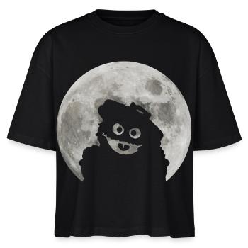Sesamstraße Oskar In Einer Vollmondnacht - Stanley/Stella Frauen Boxy Bio-T-Shirt Nova - Schwarz - Vorne - Anna (173cm)