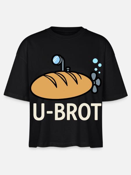 U-Brot Retro Logo - Stanley/Stella Frauen Boxy Bio-T-Shirt Nova - Schwarz