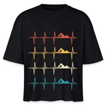 Nageur Natation Heartbeat Swim - T-shirt bio NOVA Stanley/Stella Femme - noir - Devant - Anna (173cm)