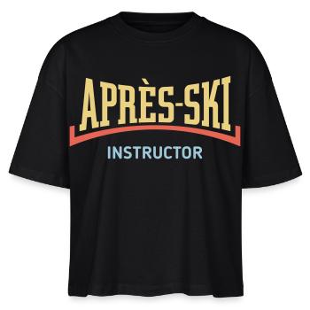 Après-Ski – Instructor (Konkav / Apres Ski / 3C) - Stanley/Stella Frauen Boxy Bio-T-Shirt Nova - Schwarz - Vorne - Anna (173cm)