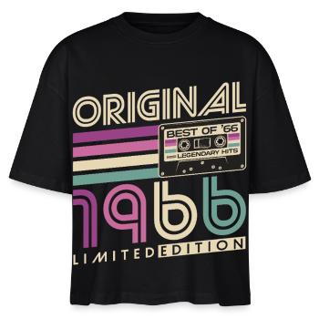60. Geburtstag 1966 Jahrgang geboren Retro - Stanley/Stella Frauen Boxy Bio-T-Shirt Nova - Schwarz - Vorne - Anna (173cm)