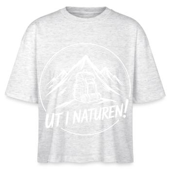 Abenteuer-Rucksackwandern - Stanley/Stella Frauen Boxy Bio-T-Shirt Nova - Weiß meliert - Vorne - Anna (173cm)