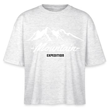 Mountain Expedition Adventure Shirt - Stanley/Stella Nova Women’s Boxy Organic T-Shirt - heather white - Front - Anna (173cm)