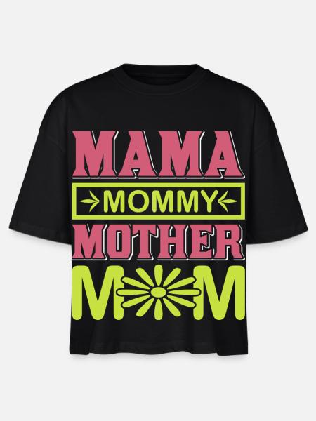 Maman Maman Maman Mignonne chemise cadeau de maternité - T-shirt bio NOVA Stanley/Stella Femme - noir