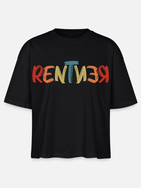 Rentner - Stanley/Stella Frauen Boxy Bio-T-Shirt Nova - Schwarz