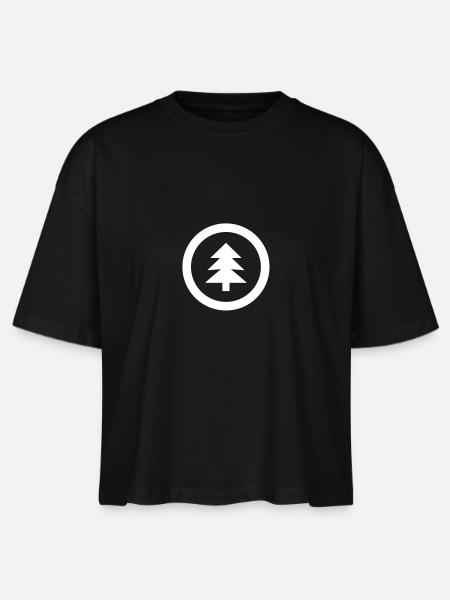 tree icon - Stanley/Stella Frauen Boxy Bio-T-Shirt Nova - Schwarz