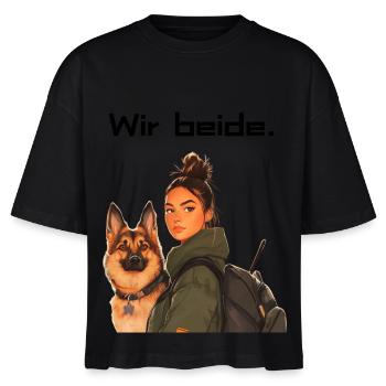 Partner in Crime - Stanley/Stella Frauen Boxy Bio-T-Shirt Nova - Schwarz - Vorne - Anna (173cm)