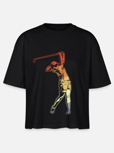 Golferin - Stanley/Stella Frauen Boxy Bio-T-Shirt Nova - Schwarz