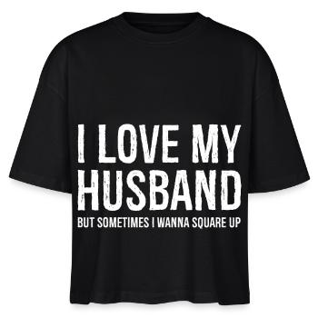 Lustige Mutter Frau Geschenk Shirt Ich liebe meinen Mann - Stanley/Stella Frauen Boxy Bio-T-Shirt Nova - Schwarz - Vorne - Anna (173cm)