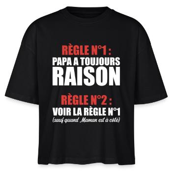 Humour Papa Maman Règles Cadeau - T-shirt bio NOVA Stanley/Stella Femme - noir - Devant - Anna (173cm)